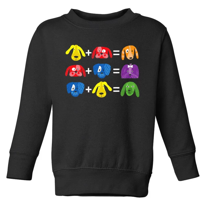 Dog Themed Artist Color Theory Educational Art Teacher Toddler Sweatshirt