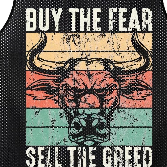 Day Trader Buy The Fear Sell The Greed Stock Market Mesh Reversible Basketball Jersey Tank