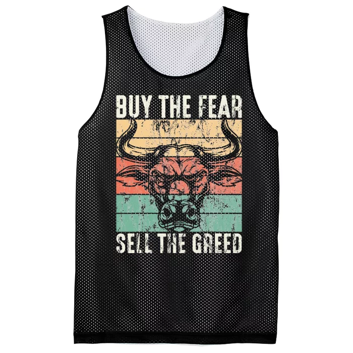 Day Trader Buy The Fear Sell The Greed Stock Market Mesh Reversible Basketball Jersey Tank