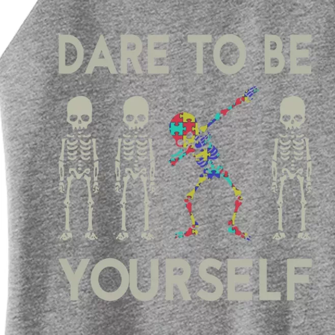 Dare To Be Yourself Great Gift Women’s Perfect Tri Rocker Tank