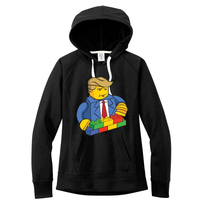 Donald Trump Building Wall Funny Toy Women's Fleece Hoodie