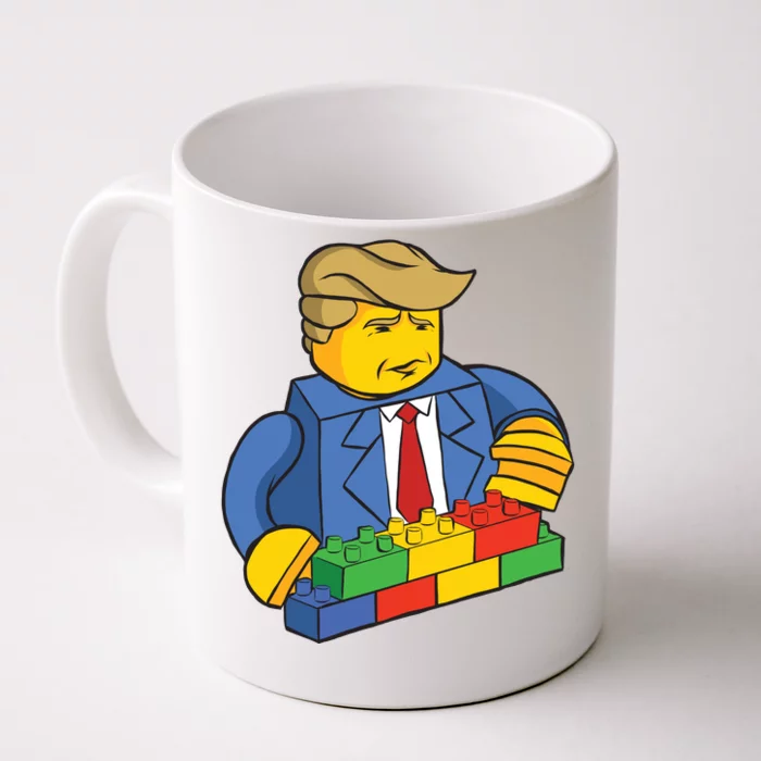 Donald Trump Building Wall Funny Toy Front & Back Coffee Mug