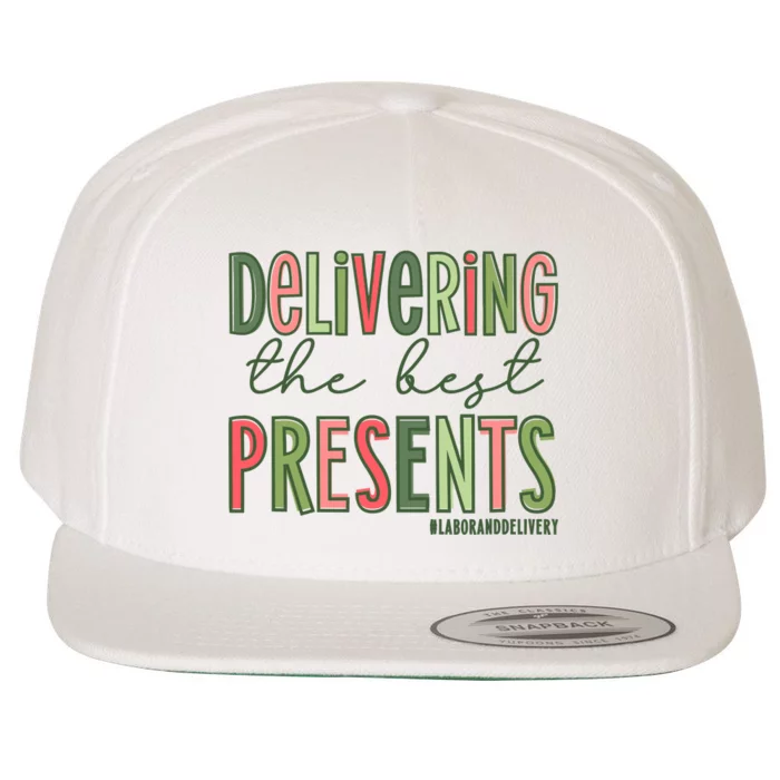 Delivering The Best Presents Labor And Delivery Christmas Wool Snapback Cap