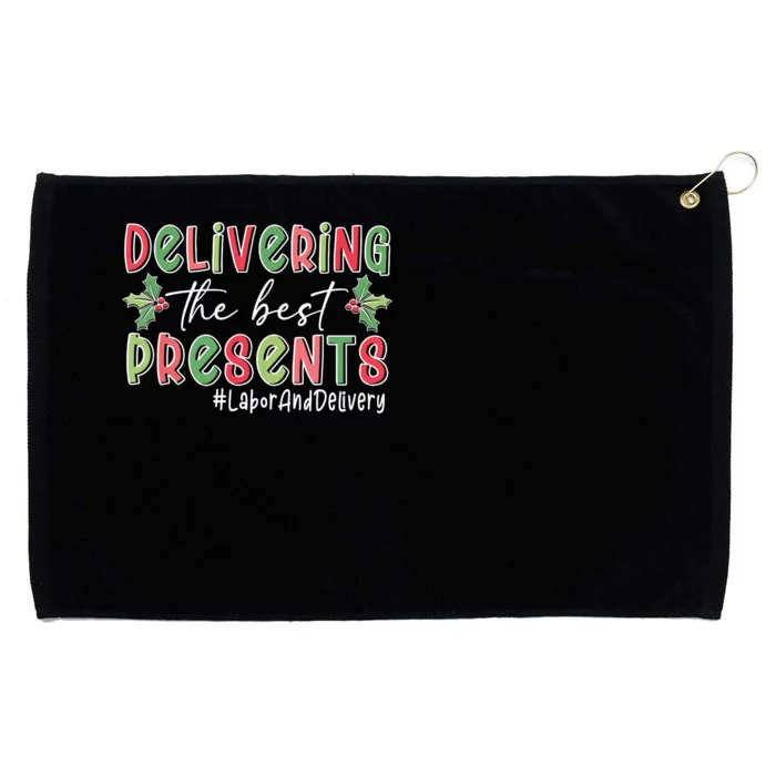 Delivering The Best Presents Labor Delivery Nurse Christmas Grommeted Golf Towel