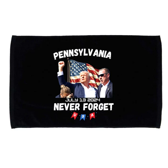 Donald Trump Butler Pennsylvania Never Forget Gift Microfiber Hand Towel