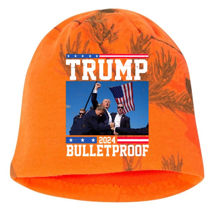 Donald Trump Bulletproof Fight Fist Legend 2024 Kati - Camo Knit Beanie