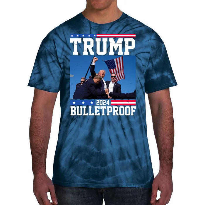 Donald Trump Bulletproof Fight Fist Legend 2024 Tie-Dye T-Shirt