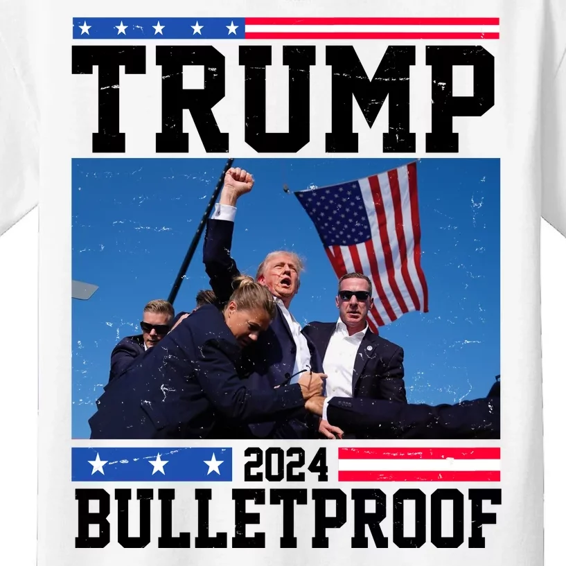 Donald Trump Bulletproof Fight Fist Legend 2024 Kids T-Shirt