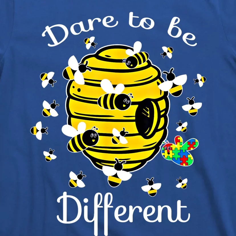 Dare To Be Different Bee Puzzle Cool Autism Awareness Gift T-Shirt