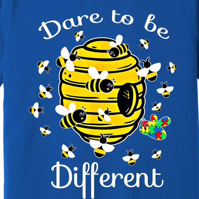 Dare To Be Different Bee Puzzle Cool Autism Awareness Gift Premium T-Shirt