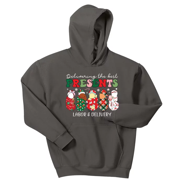 Delivering The Best Presents Labor Delivery Nurse Christmas Kids Hoodie