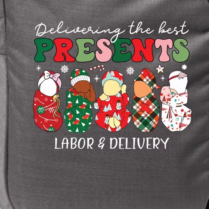 Delivering The Best Presents Labor Delivery Nurse Christmas Impact Tech Backpack