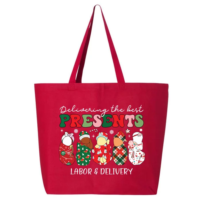 Delivering The Best Presents Labor Delivery Nurse Christmas 25L Jumbo Tote