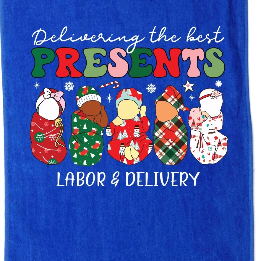 Delivering The Best Presents Labor Delivery Nurse Christmas Platinum Collection Golf Towel