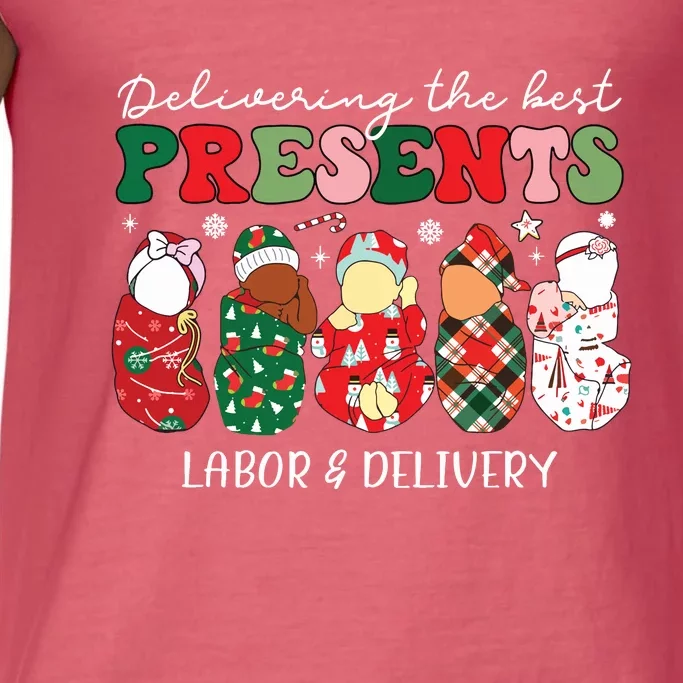 Delivering The Best Presents Labor Delivery Nurse Christmas Comfort Colors® Tank Top