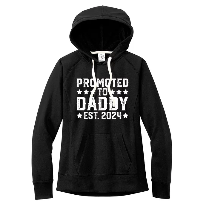 Daddy To Be New Dad First Time Father Promoted To Daddy 2024 Great Gift Women's Fleece Hoodie