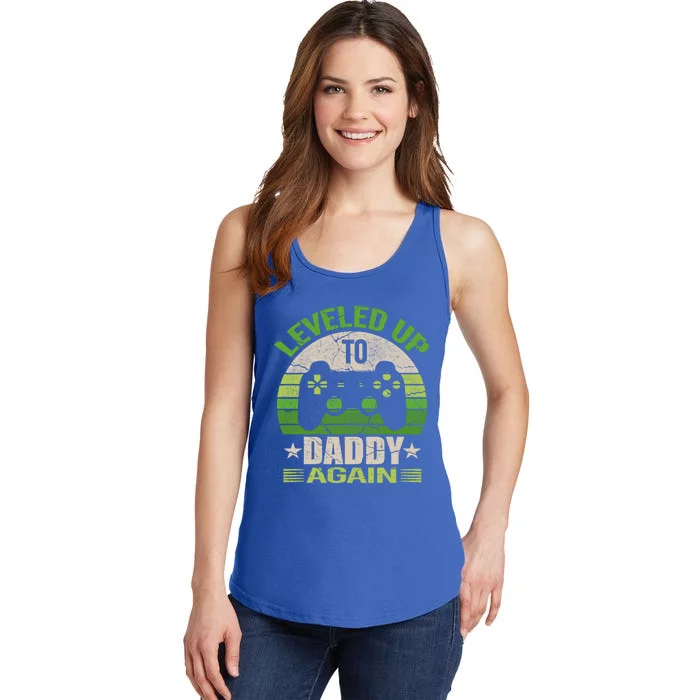 Daddy To Be Again Gift Leveled Up To Daddy Great Gift Gift Ladies Essential Tank