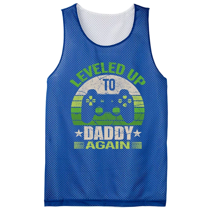 Daddy To Be Again Gift Leveled Up To Daddy Great Gift Gift Mesh Reversible Basketball Jersey Tank