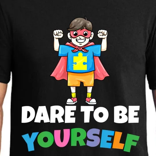 Dare To Be Yourself Autism Support Autistic Son Gift Pajama Set