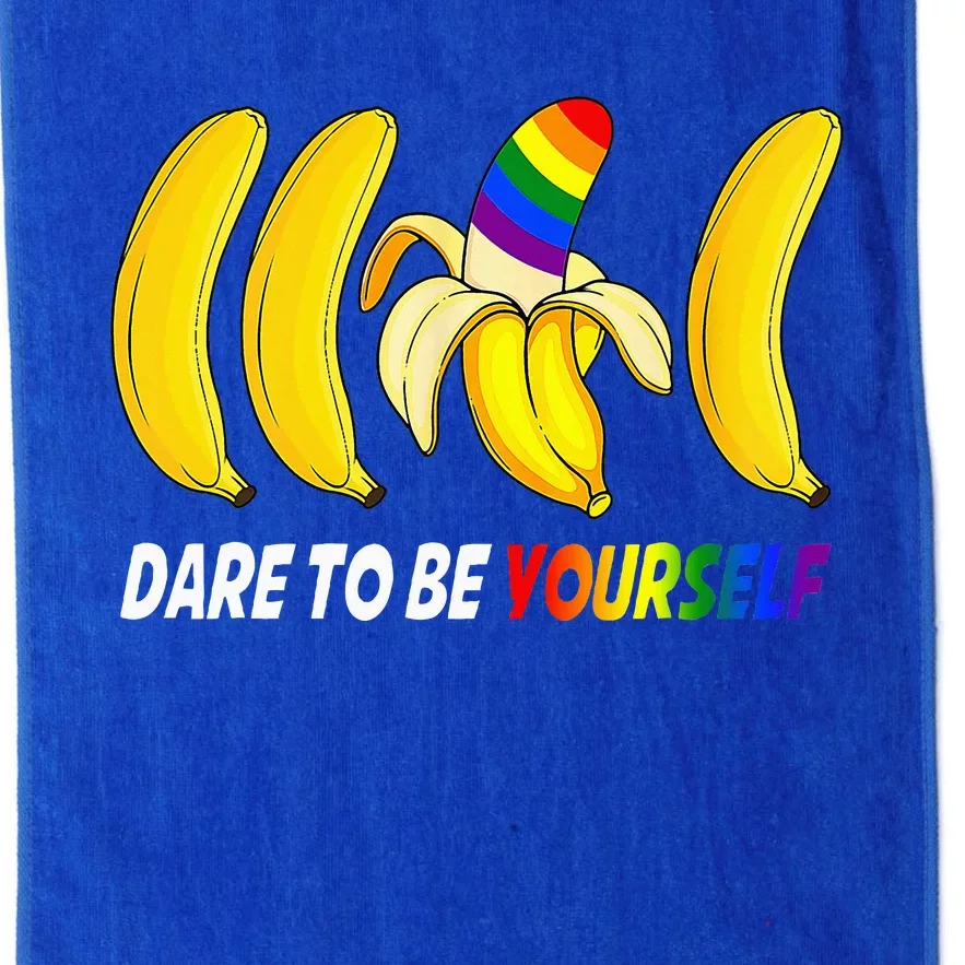 Dare To Be Yourself Funny Bananas Gay Platinum Collection Golf Towel