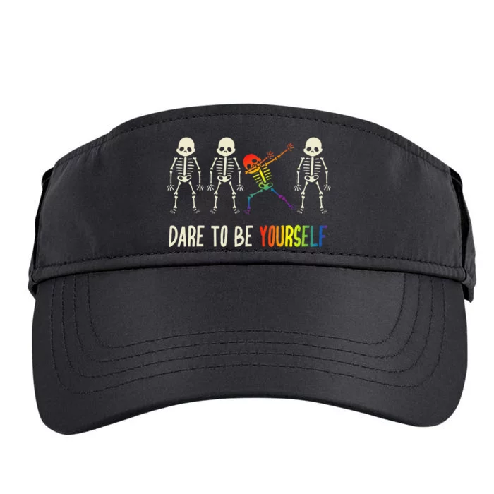 Dare To Be Yourself Cute Lgbt Pride Adult Drive Performance Visor