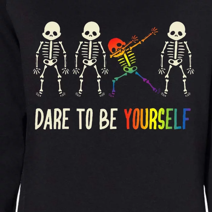 Dare To Be Yourself Cute Lgbt Pride Womens California Wash Sweatshirt