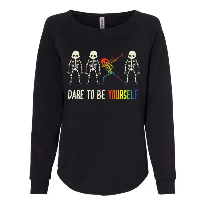 Dare To Be Yourself Cute Lgbt Pride Womens California Wash Sweatshirt