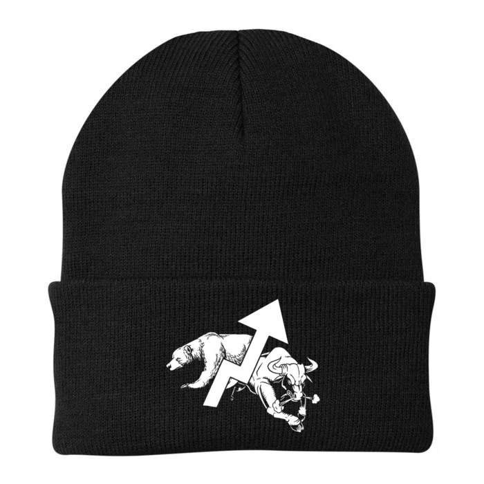 Day Trading Bear Bull Stock Market Day Trader Knit Cap Winter Beanie