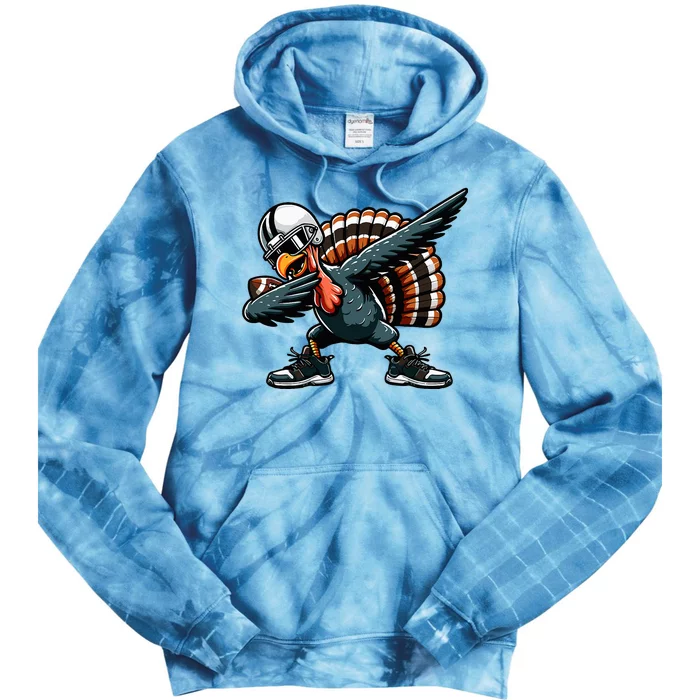 Dabbing Turkey Bowl Football Thanksgiving Tie Dye Hoodie