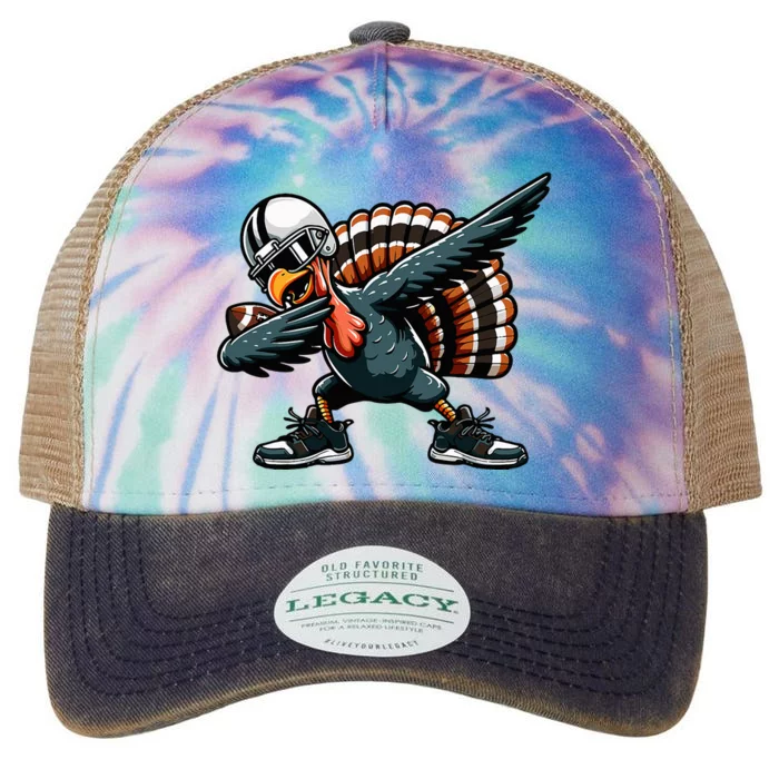 Dabbing Turkey Bowl Football Thanksgiving Legacy Tie Dye Trucker Hat