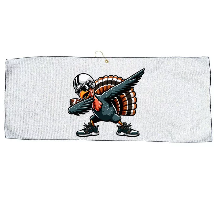 Dabbing Turkey Bowl Football Thanksgiving Large Microfiber Waffle Golf Towel