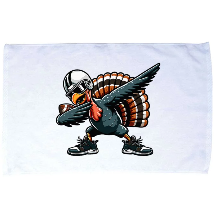 Dabbing Turkey Bowl Football Thanksgiving Microfiber Hand Towel