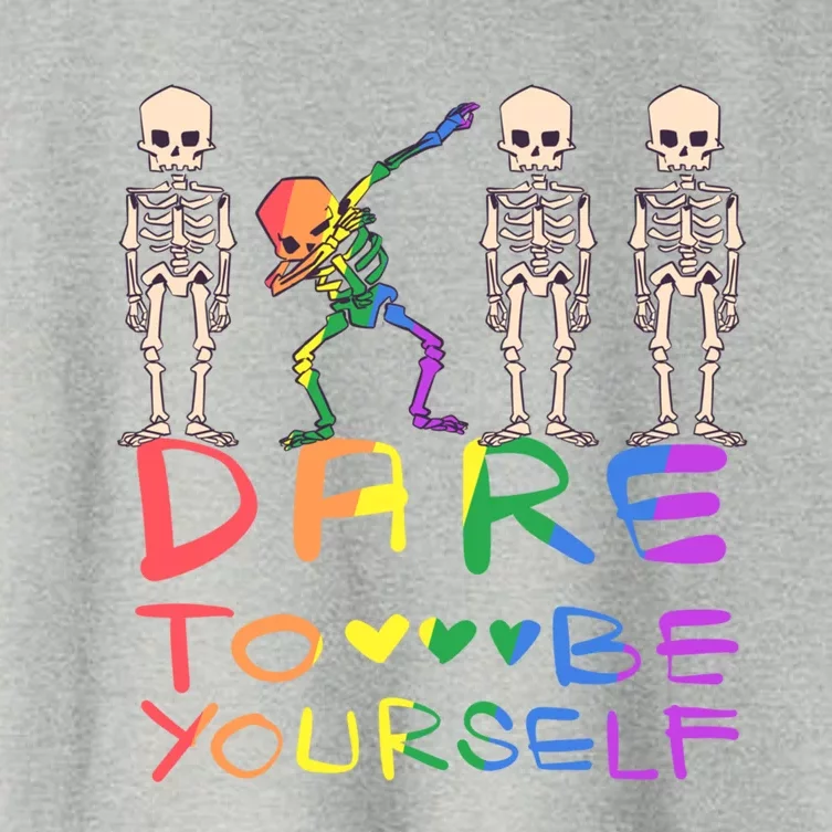 Dare To Be Yours Lgbtq+ Pride Awareness Movet Gift Women's Crop Top Tee