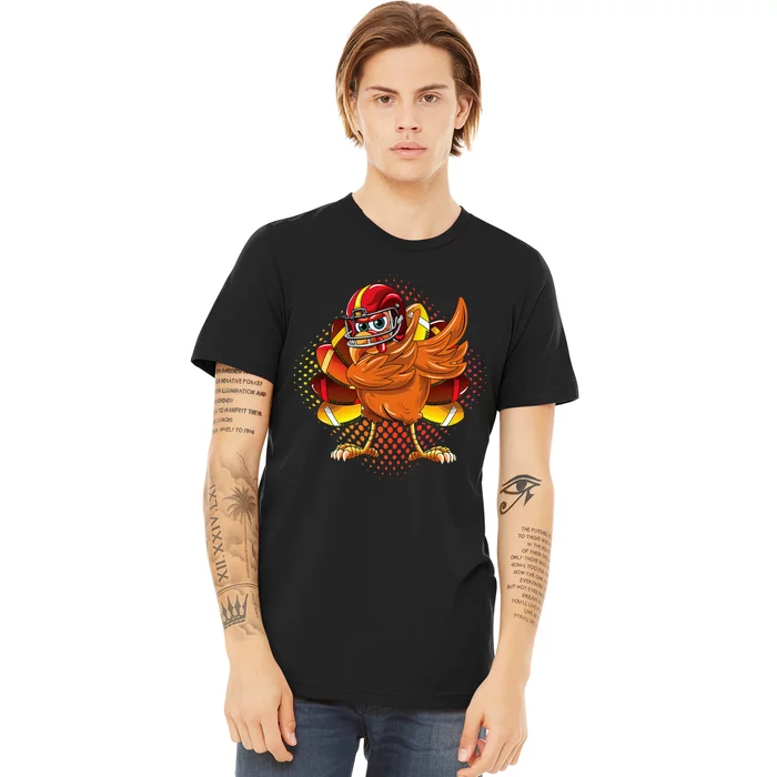 Dabbing Turkey Bowl Football Thanksgiving Premium T-Shirt