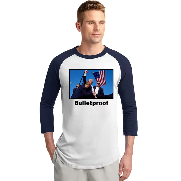 Donald Trump Bulletproof 2024 Presidential Candidate 45 Baseball Sleeve Shirt