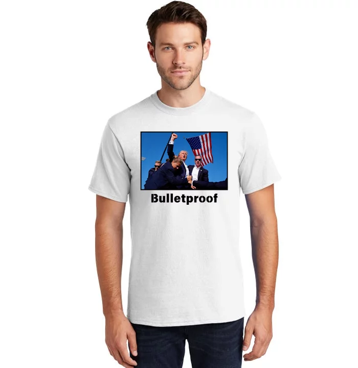 Donald Trump Bulletproof 2024 Presidential Candidate 45 Tall T-Shirt