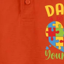 Dare To Be Yours Autism Awareness Month Teacher Mom Meaningful Gift Dry Zone Grid Performance Polo