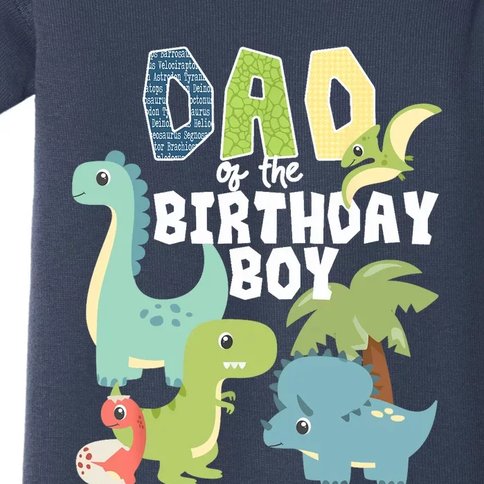 Dinosaurs Theme Birthday Dad Of The Birthday Boy Dinosaur Baby Bodysuit