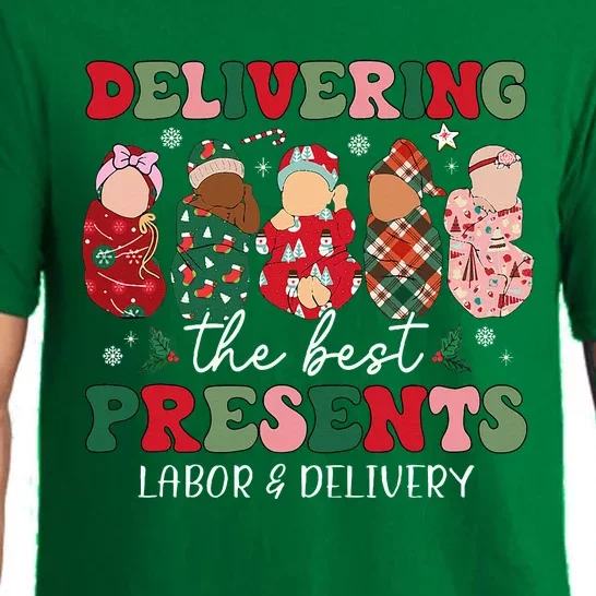 Delivering The Best Presents Labor Delivery Nurse Christmas Pajama Set