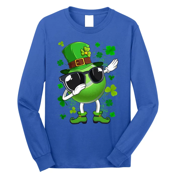 Dabbing Tennis Ball Leprechaun Saint Patrick's Day Meaningful Gift Long Sleeve Shirt