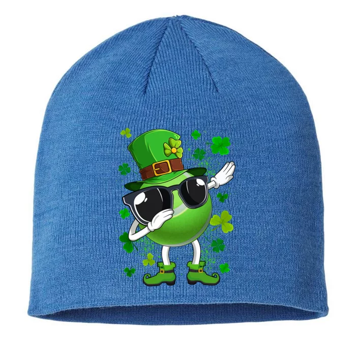 Dabbing Tennis Ball Leprechaun Saint Patrick's Day Meaningful Gift 8 1/2in Sustainable Knit Beanie