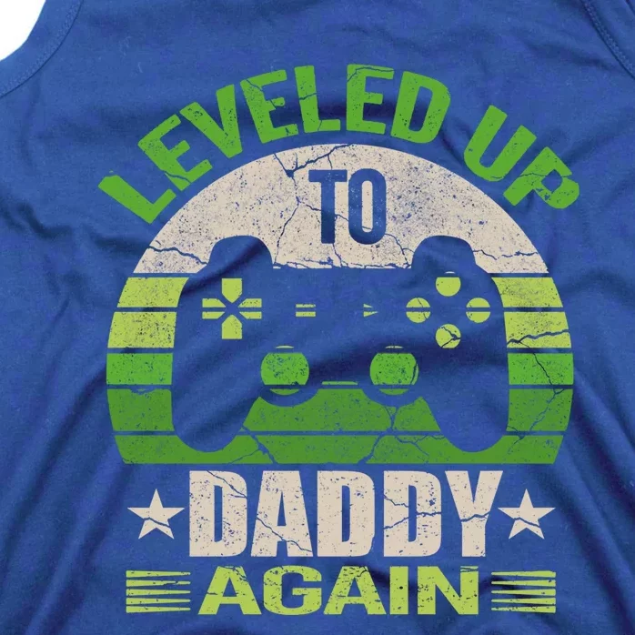 Daddy To Be Again Gift Leveled Up To Daddy Gift Gift Tank Top