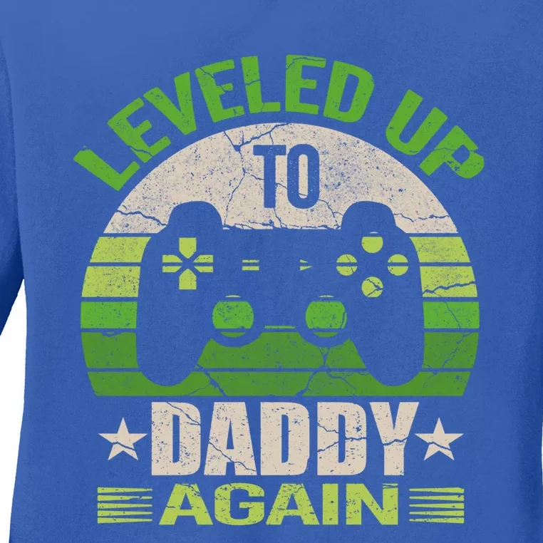 Daddy To Be Again Gift Leveled Up To Daddy Gift Gift Ladies Long Sleeve Shirt