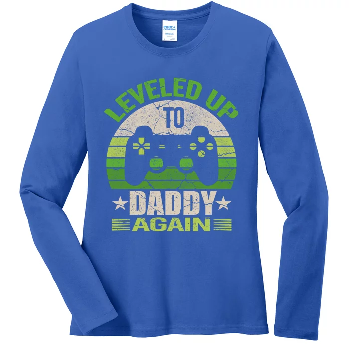 Daddy To Be Again Gift Leveled Up To Daddy Gift Gift Ladies Long Sleeve Shirt