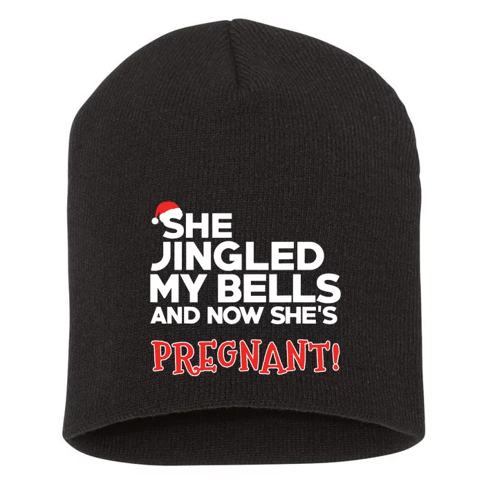 Dad To Be Funny Christmas Pregnancy Announcement Short Acrylic Beanie