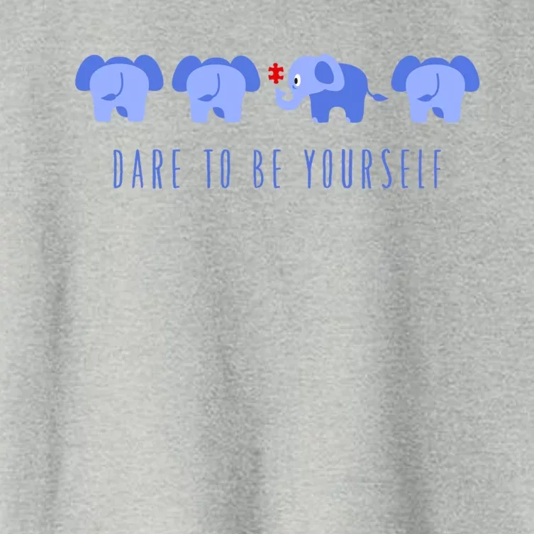 Dare To Be Yours Autism Cute Gift Women's Crop Top Tee