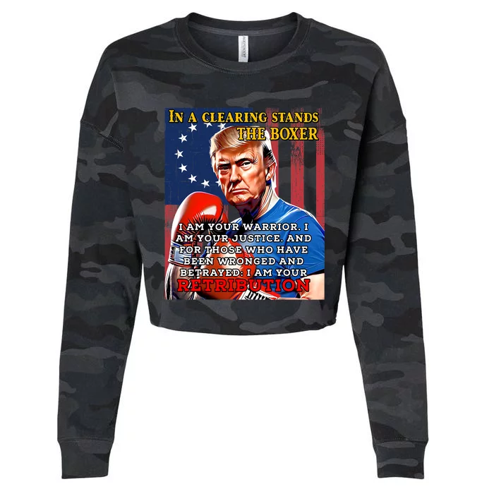 Donald Trump Boxer Indicted Jail Arrest Trump Mugshot Cropped Pullover Crew