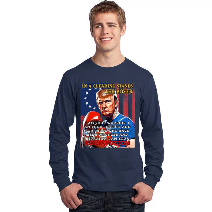 Donald Trump Boxer Indicted Jail Arrest Trump Mugshot Tall Long Sleeve T-Shirt