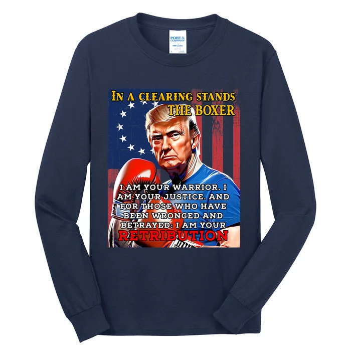 Donald Trump Boxer Indicted Jail Arrest Trump Mugshot Tall Long Sleeve T-Shirt