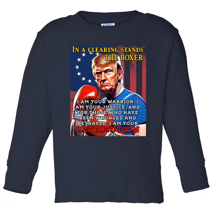 Donald Trump Boxer Indicted Jail Arrest Trump Mugshot Toddler Long Sleeve Shirt